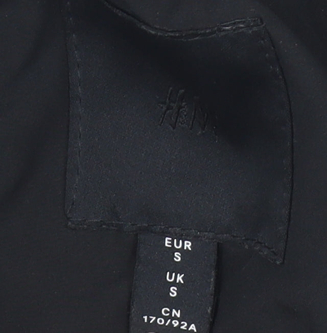 H&M Men's Black Basic Jacket Size S Casual Zipped