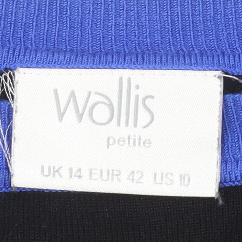Wallis Women's Black Stripe Pullover Jumper Size 14