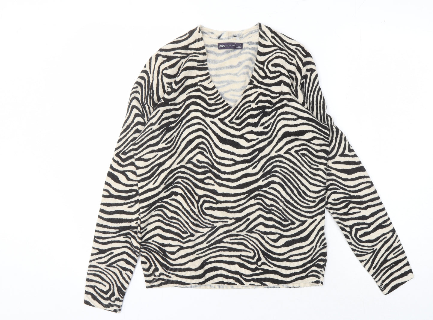 Marks and Spencer Women's Zebra Print Pullover Jumper, S