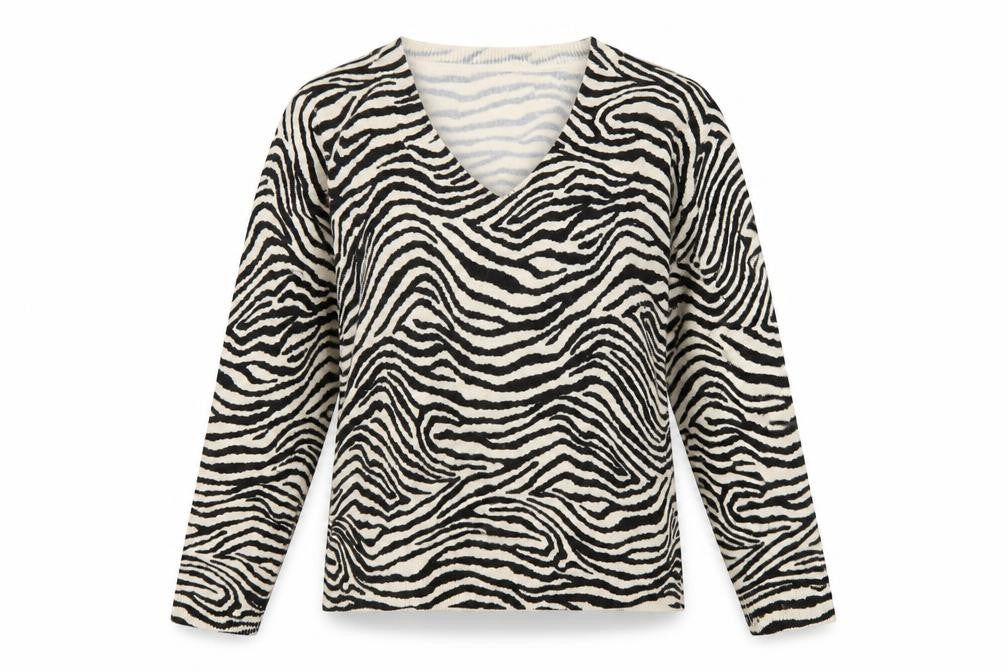 Front view of Marks & Spencer Women's Zebra Print jumper, S