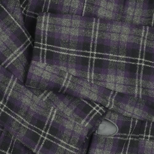 Debenhams Women's Purple Plaid Duffle Coat Size 14