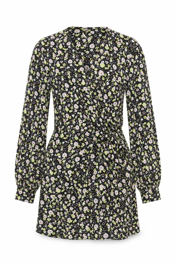 Front view of Glamorous Women's Floral Long Sleeve Dress 12
