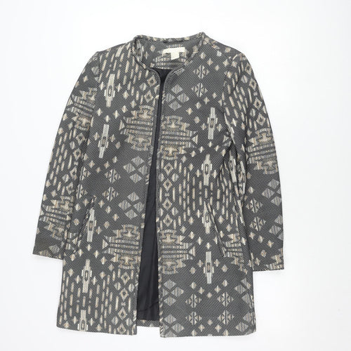 H&M Women’s Black Geometric Pattern Classic Jacket