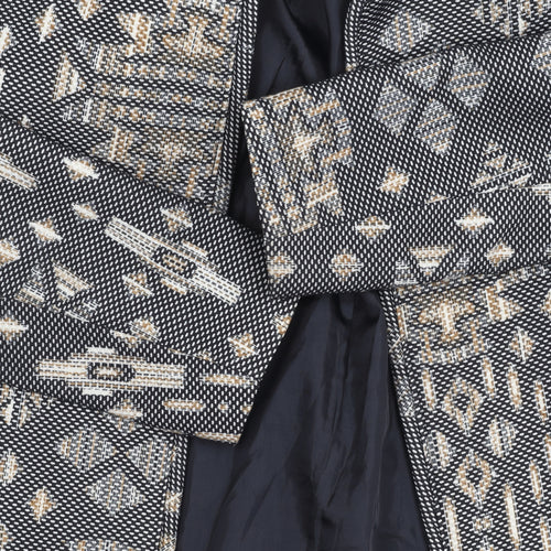 H&M Women’s Black Geometric Pattern Classic Jacket