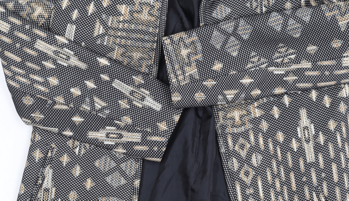 H&M Women’s Black Geometric Pattern Classic Jacket