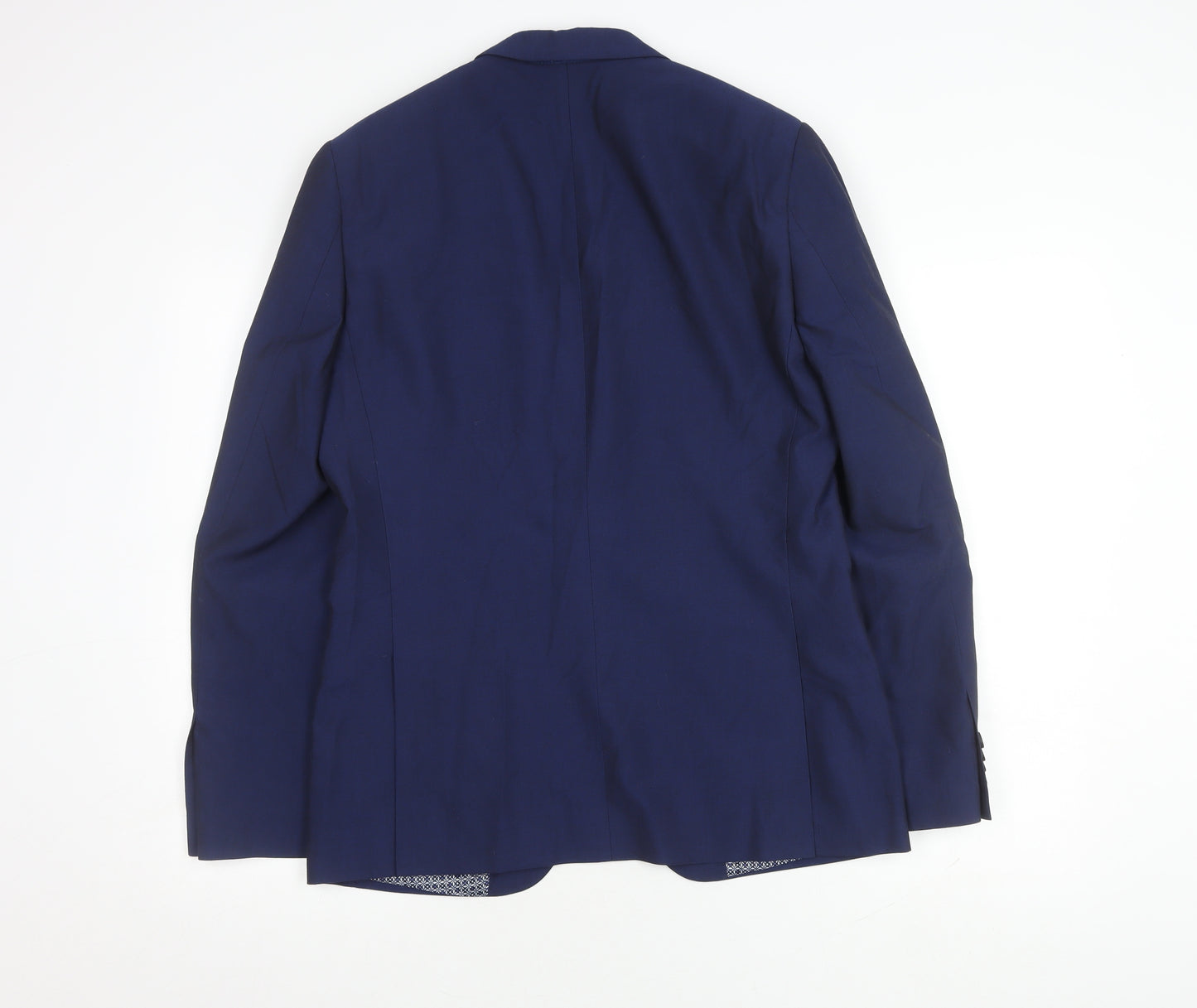 Harry Brown Blue Unisex Slim Fit Suit Jacket 38R