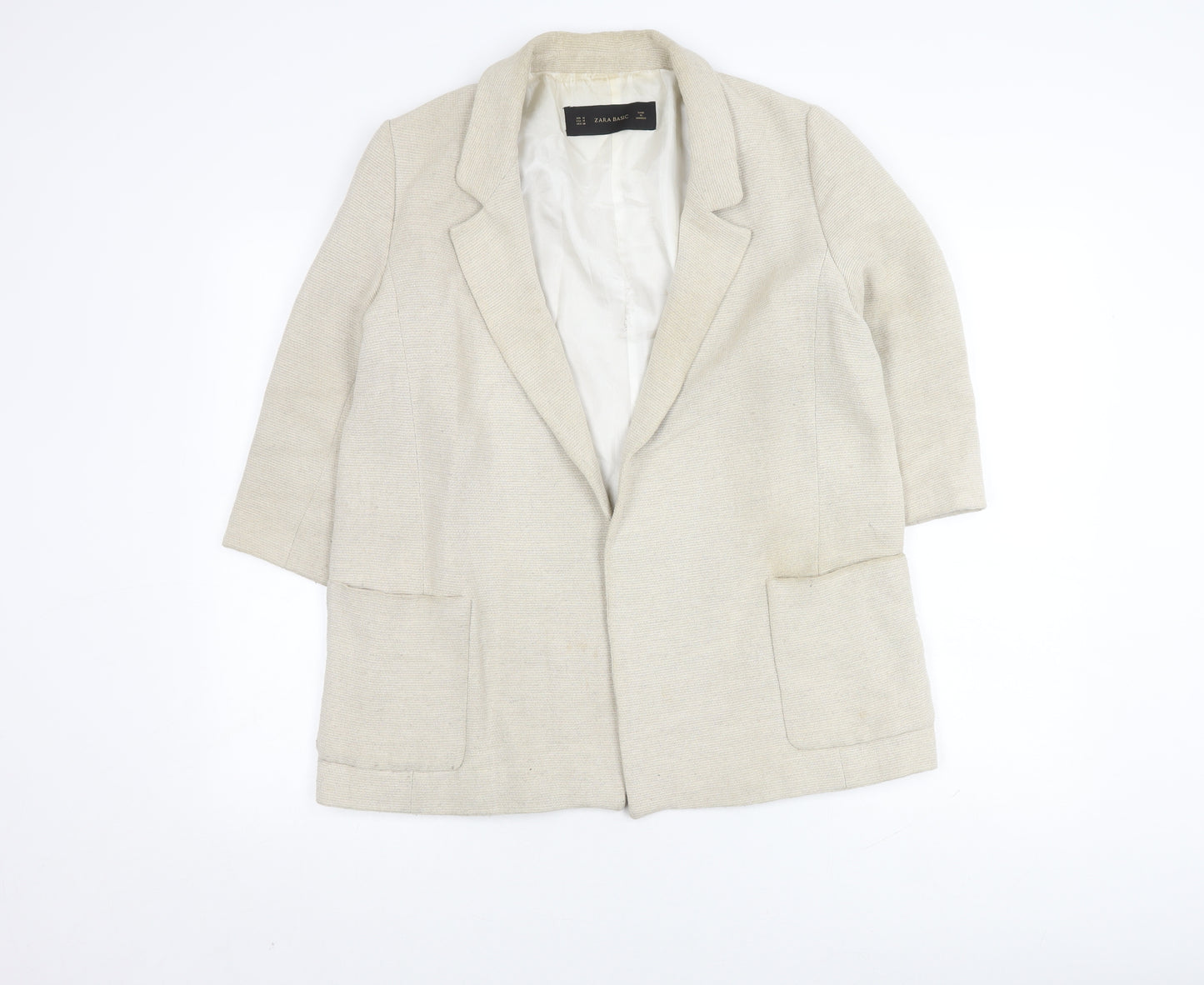 Zara Basic Women's Beige Mid-Length Blazer M