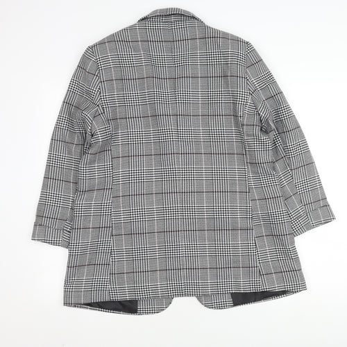 New Look Women's Black Houndstooth Blazer UK 14