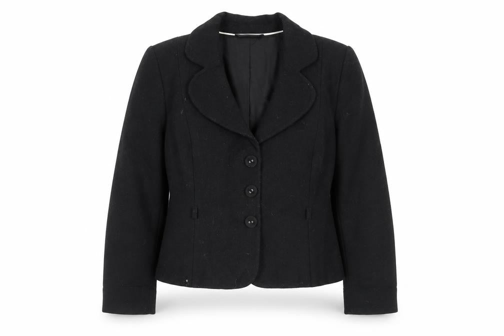 Coast Women's Black Wool Blazer, Size 16, Elegant Business Wear