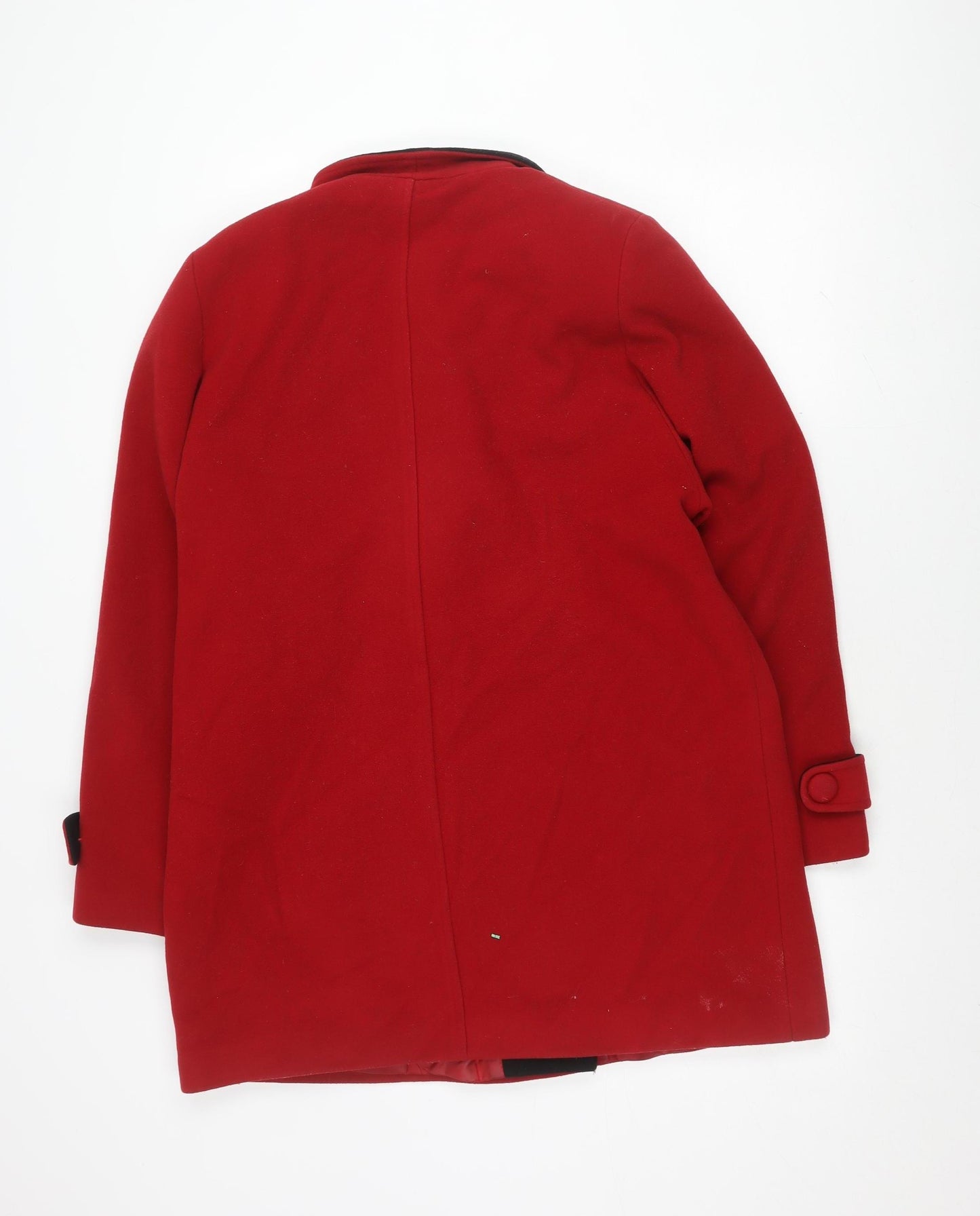 Kesta London Women's Red Pea Coat Size 12 Wool Blend