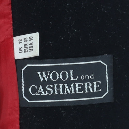Kesta London Women's Red Pea Coat Size 12 Wool Blend