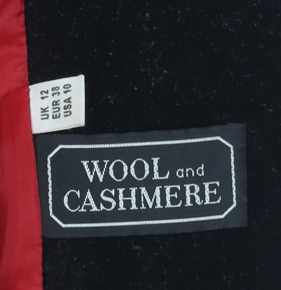 Kesta London Women's Red Pea Coat Size 12 Wool Blend