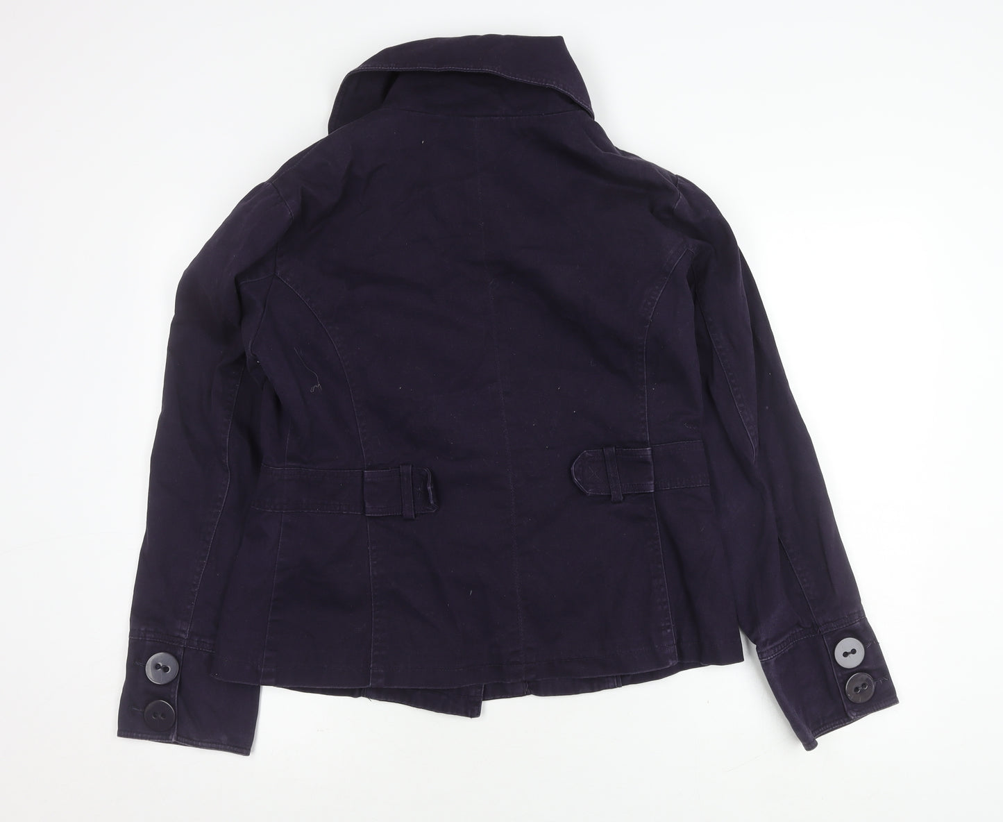 E-vie Women's Black Pea Coat - Size 14, Classic Twill