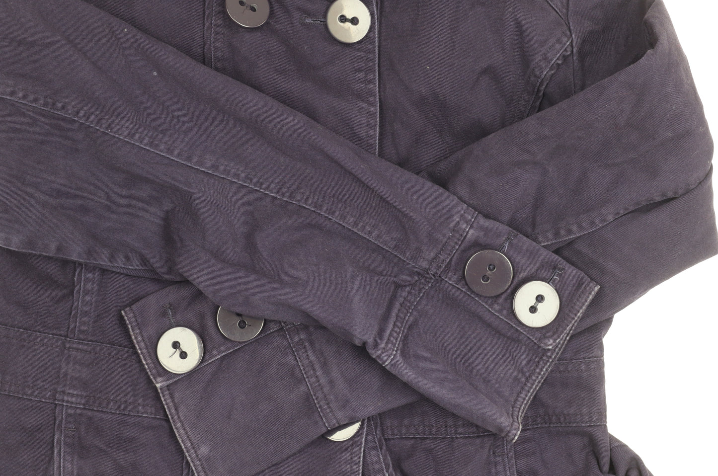 E-vie Women's Black Pea Coat - Size 14, Classic Twill