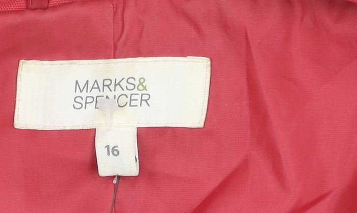 Marks and Spencer Women's Pink Trench Coat, Size 16