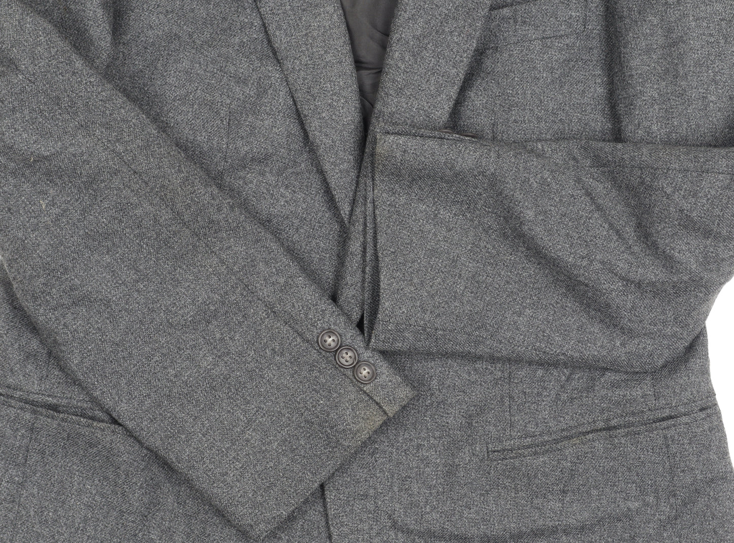 Pierre Pascal Men's Grey Blazer 40R Regular Fit