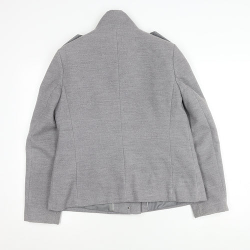 Marks and Spencer Women's Grey Jacket, Size 12, Collared