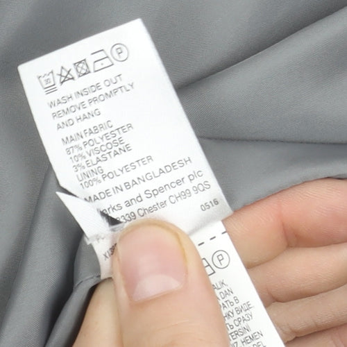 Marks and Spencer Women's Grey Jacket, Size 12, Collared
