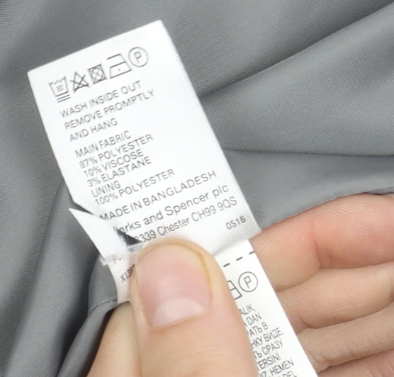 Marks and Spencer Women's Grey Jacket, Size 12, Collared