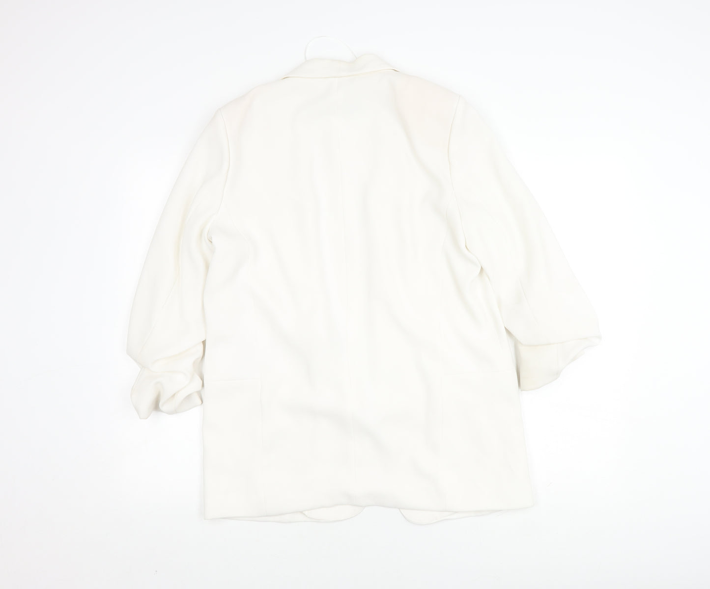 Zara Women's White Blazer Size L, Casual Shawl