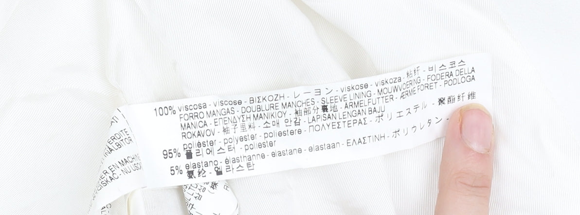 Zara Women's White Blazer Size L, Casual Shawl