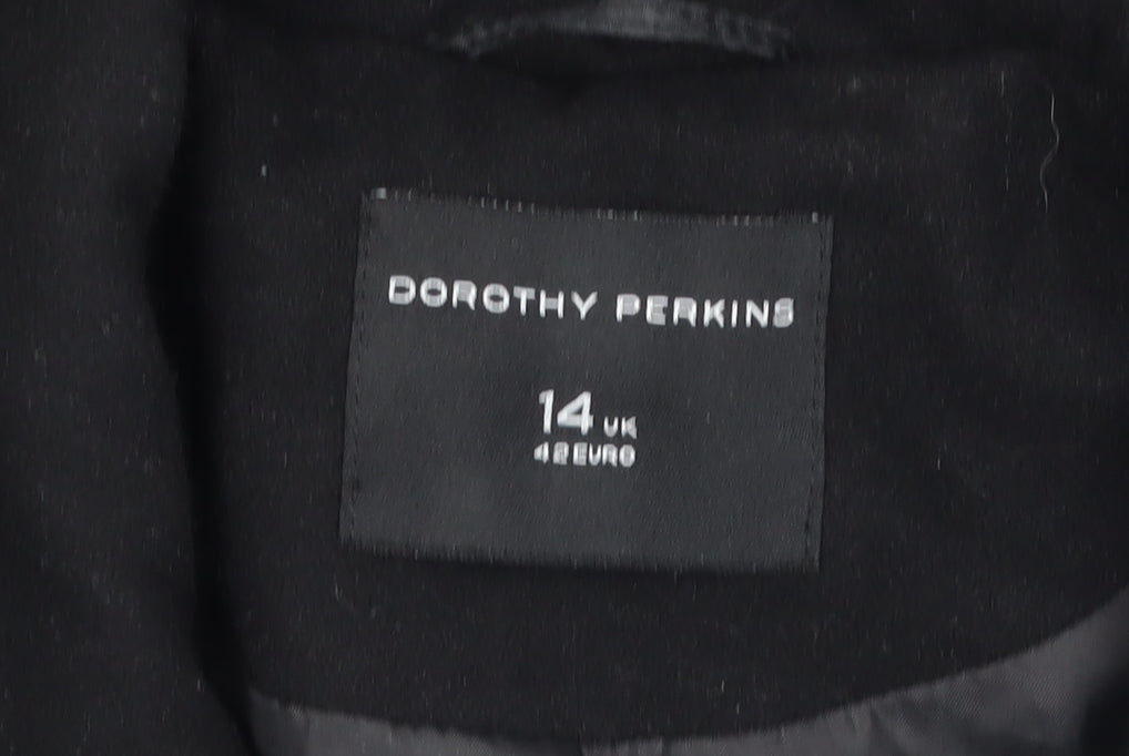 Dorothy Perkins Women's Black Trench Coat Size 14