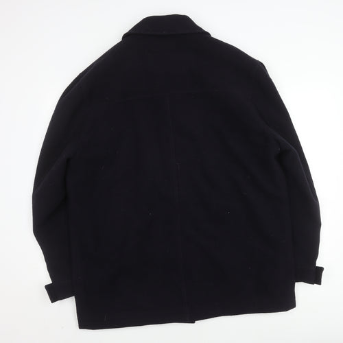 Lakeland Unisex Black Wool Overcoat - Size M