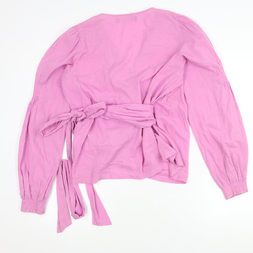 Vero Moda Women's Pink Wrap Blouse L
