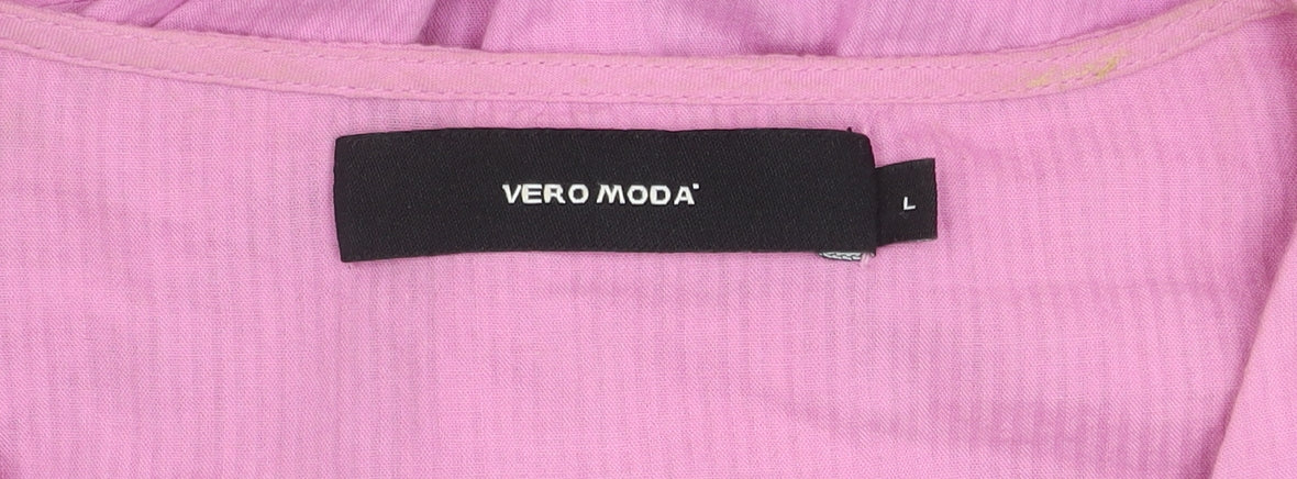 Vero Moda Women's Pink Wrap Blouse L