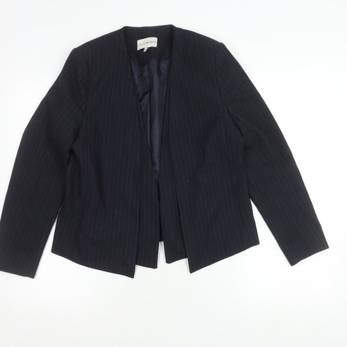 Next Women's Black Petite Pinstripe Blazer, Size 14