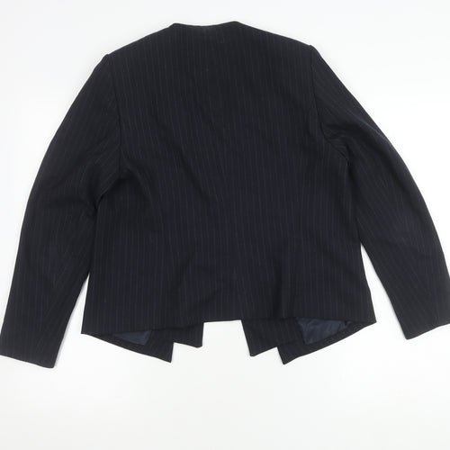Next Women's Black Petite Pinstripe Blazer, Size 14