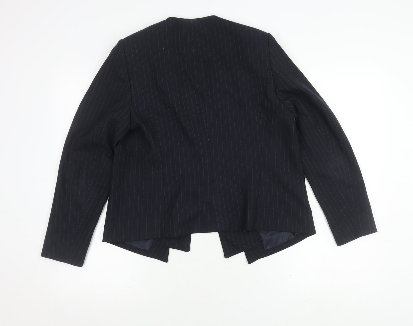 Next Women's Black Petite Pinstripe Blazer, Size 14