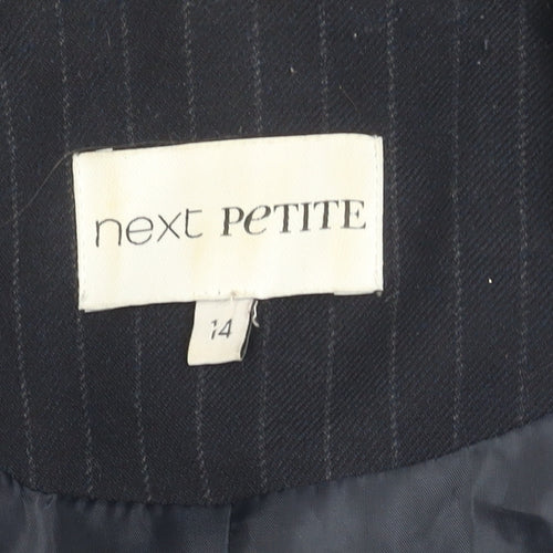 Next Women's Black Petite Pinstripe Blazer, Size 14