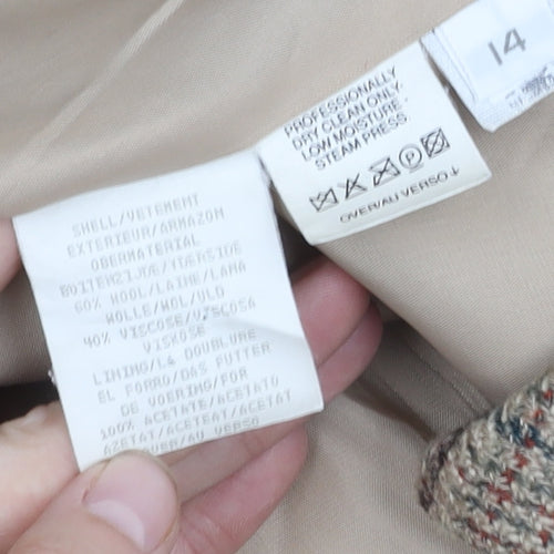 Liz Claiborne Beige Plaid Blazer for Women Size 16