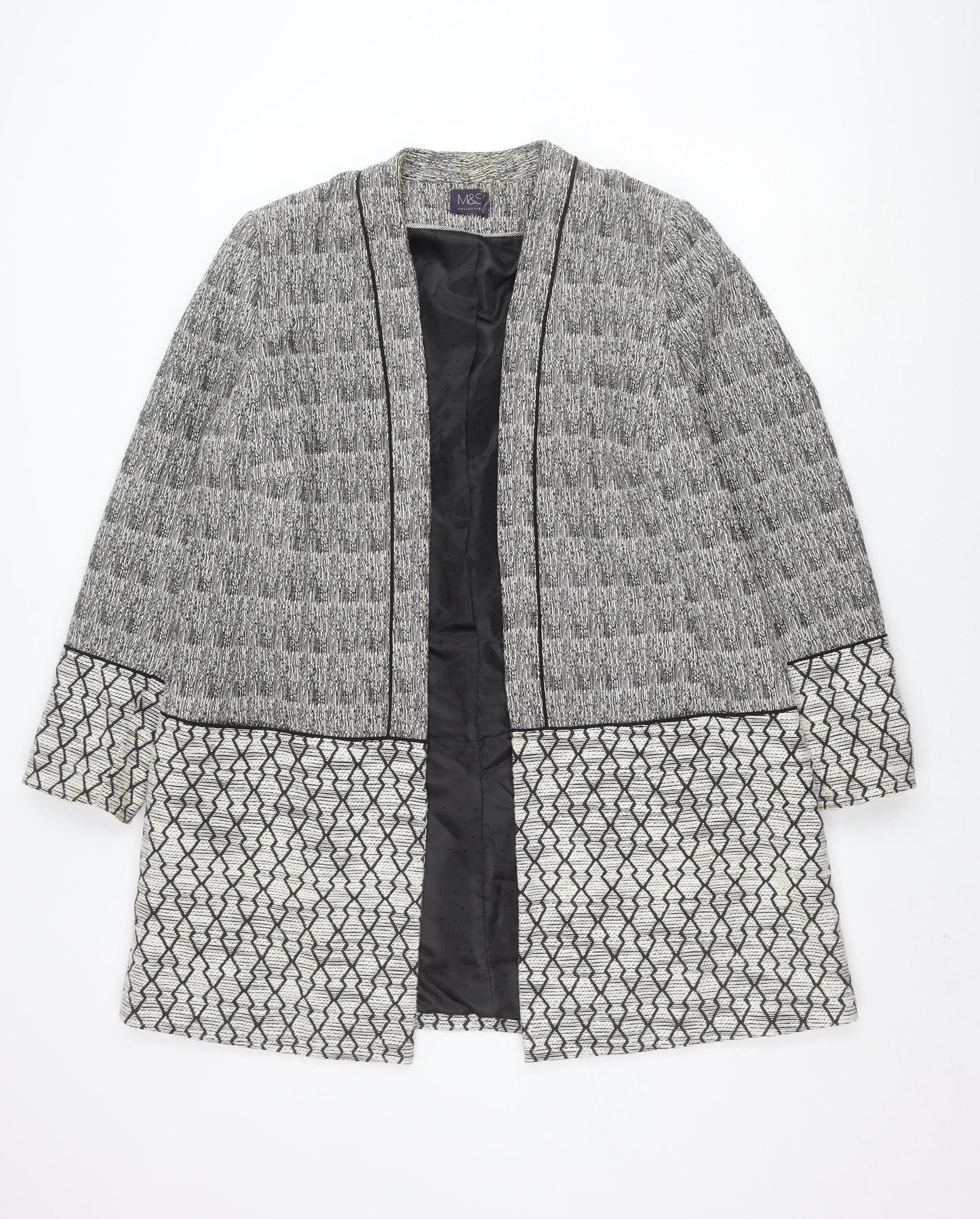 Marks and Spencer Women's Black Jacket - Size 16