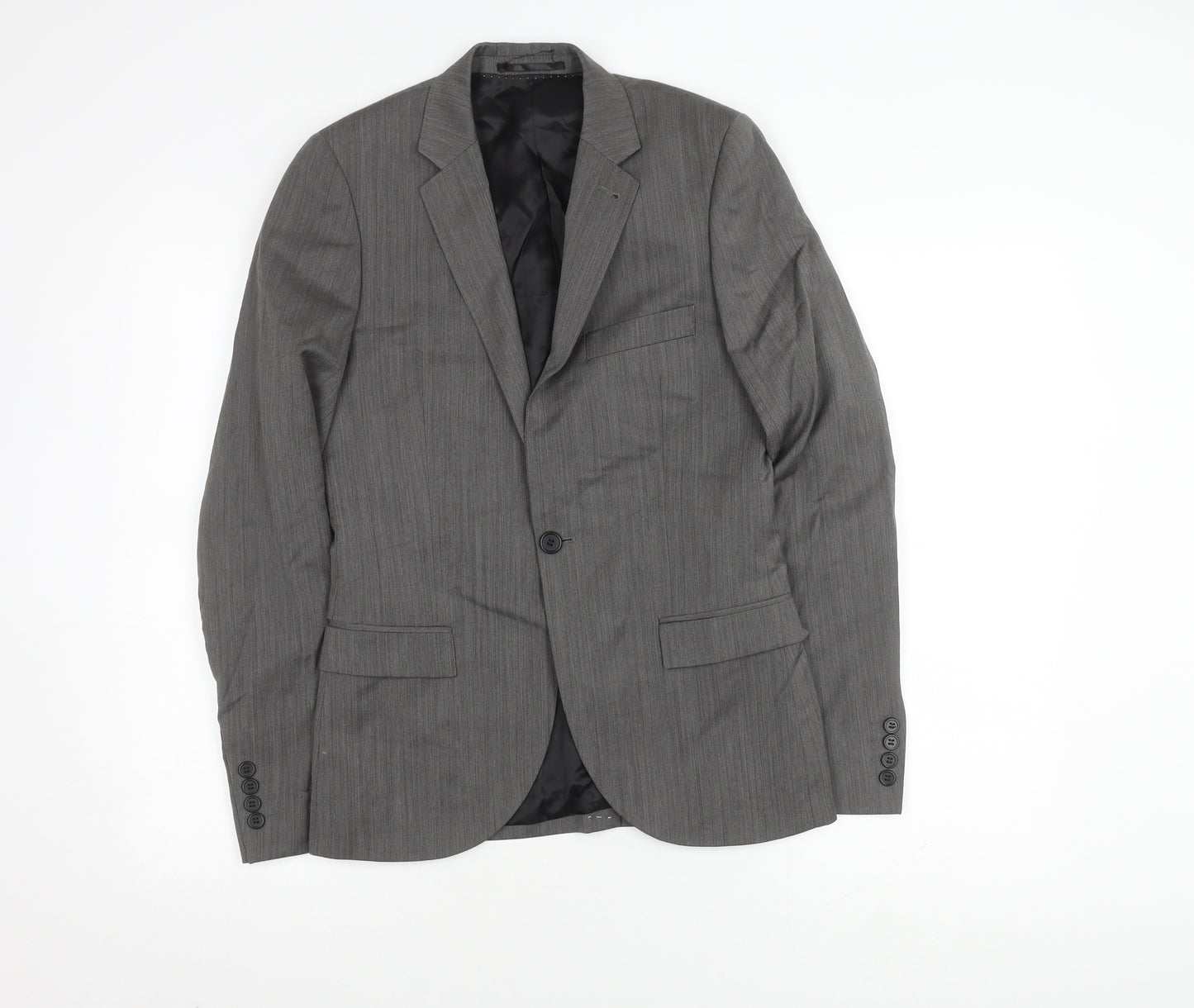 Topman Men's Grey Suit Jacket, Size 34