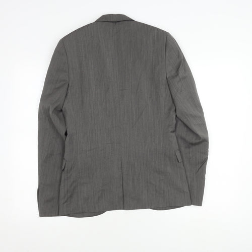 Topman Men's Grey Suit Jacket, Size 34