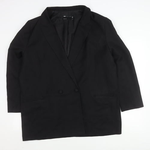 ASOS Design Women's Black Blazer UK 18 Double-Breasted