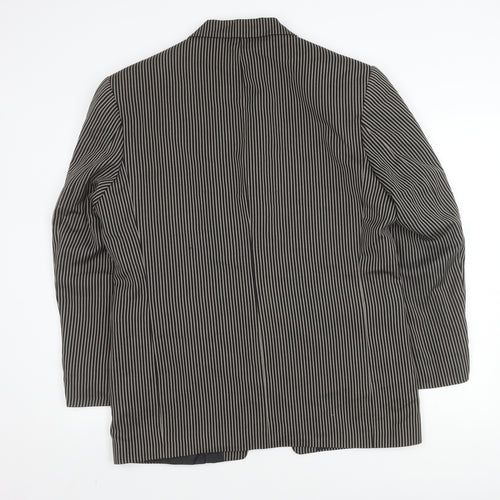 Woods & Gray Men's Black Striped Blazer Large