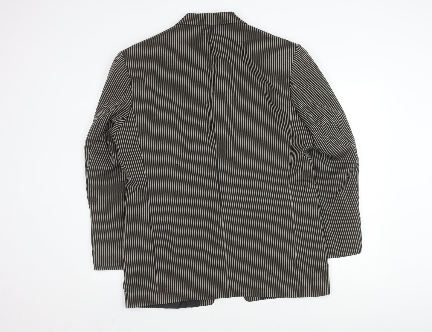 Woods & Gray Men's Black Striped Blazer Large