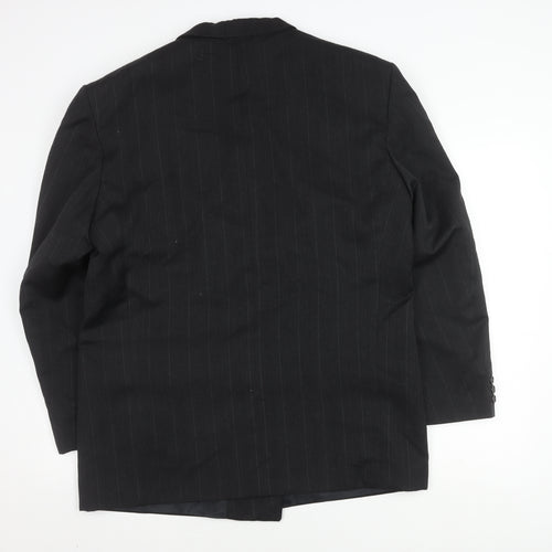 Burton Men's Black Double-Breasted Blazer, Size 44R