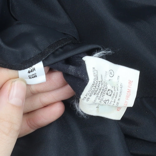 Burton Men's Black Double-Breasted Blazer, Size 44R