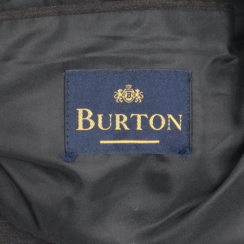 Burton Men's Black Double-Breasted Blazer, Size 44R