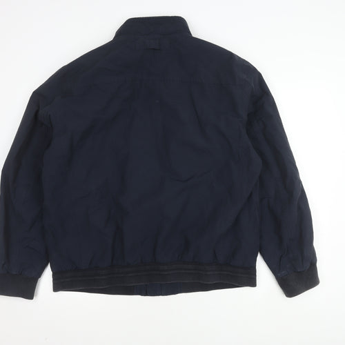 GANT Men's Blue XL Bomber Jacket with Zipped Pockets