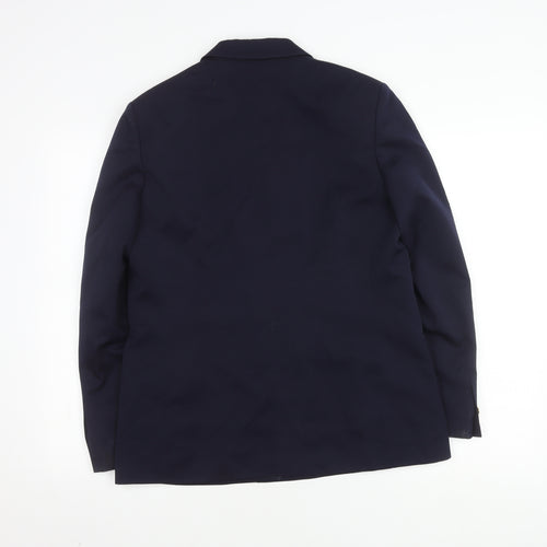 Marks and Spencer Women's Blue Blazer, Size 14, Double-Breasted