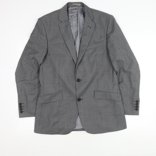 Jasper Conran Men's Grey Blazer 38 Regular Fit Wool Mix