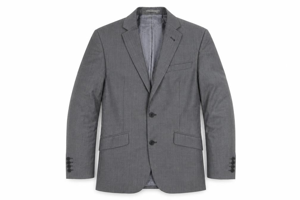 Front view of Jasper Conran Men's Grey Blazer 38 Regular Fit Wool Mix