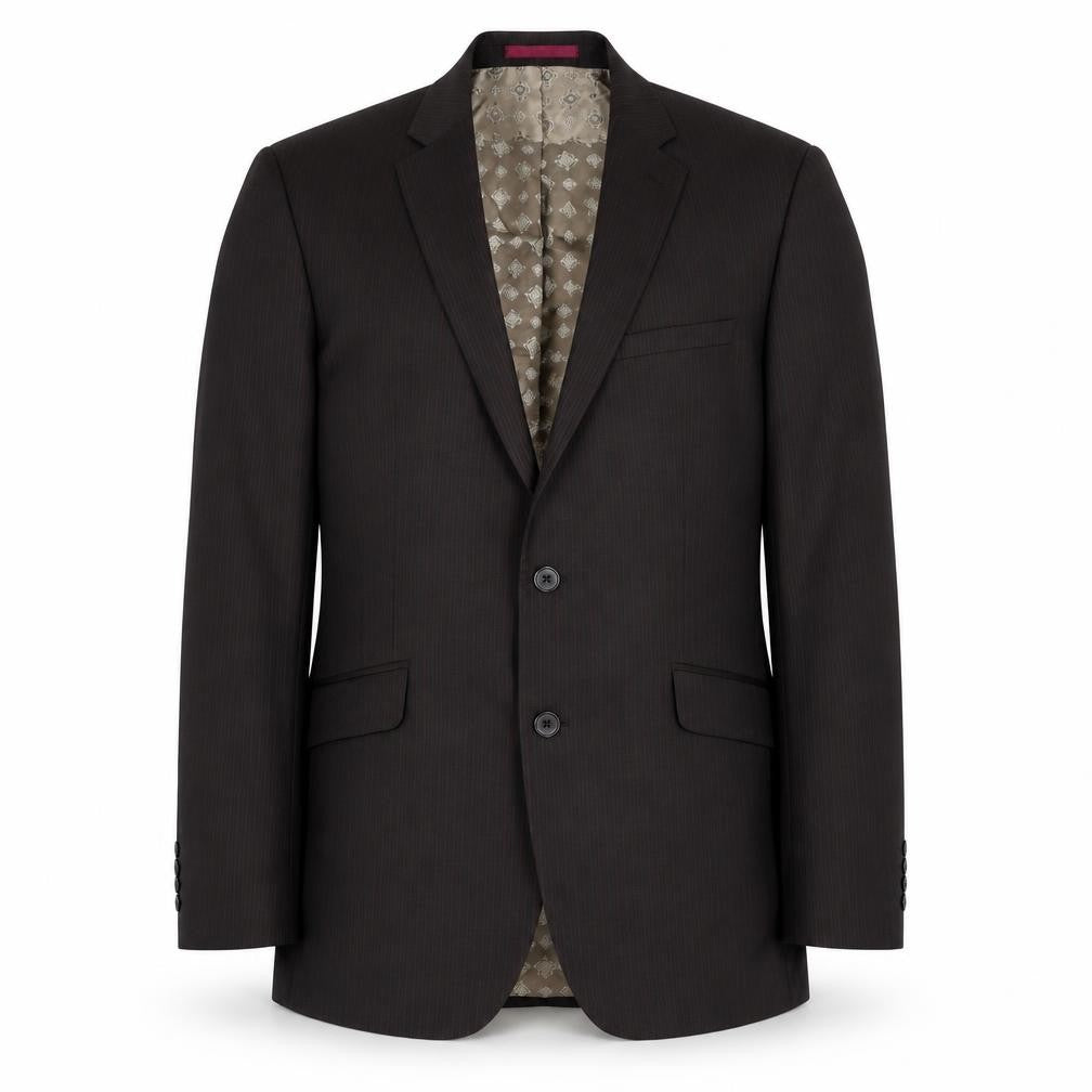 Front view of Limehaus Men's Brown Suit Jacket 42 Long Regular