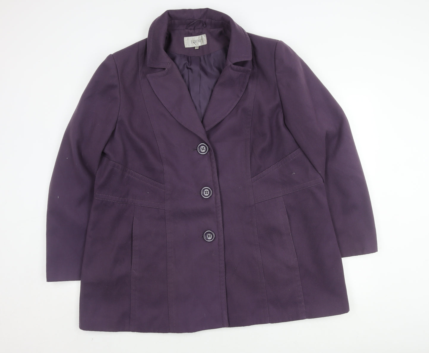 EWM Women's Purple Blazer, Size 22, Button Closure