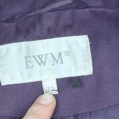 EWM Women's Purple Blazer, Size 22, Button Closure